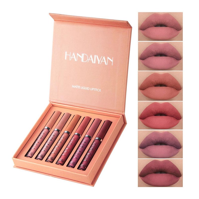 Non-transferable liquid lipstick, genuine 6-piece lip gloss/lip stain set